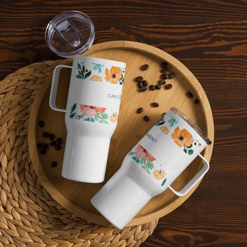 Christian Travel Mug: "Can I Get an Amen?" Insulated Stainless Steel Tumbler