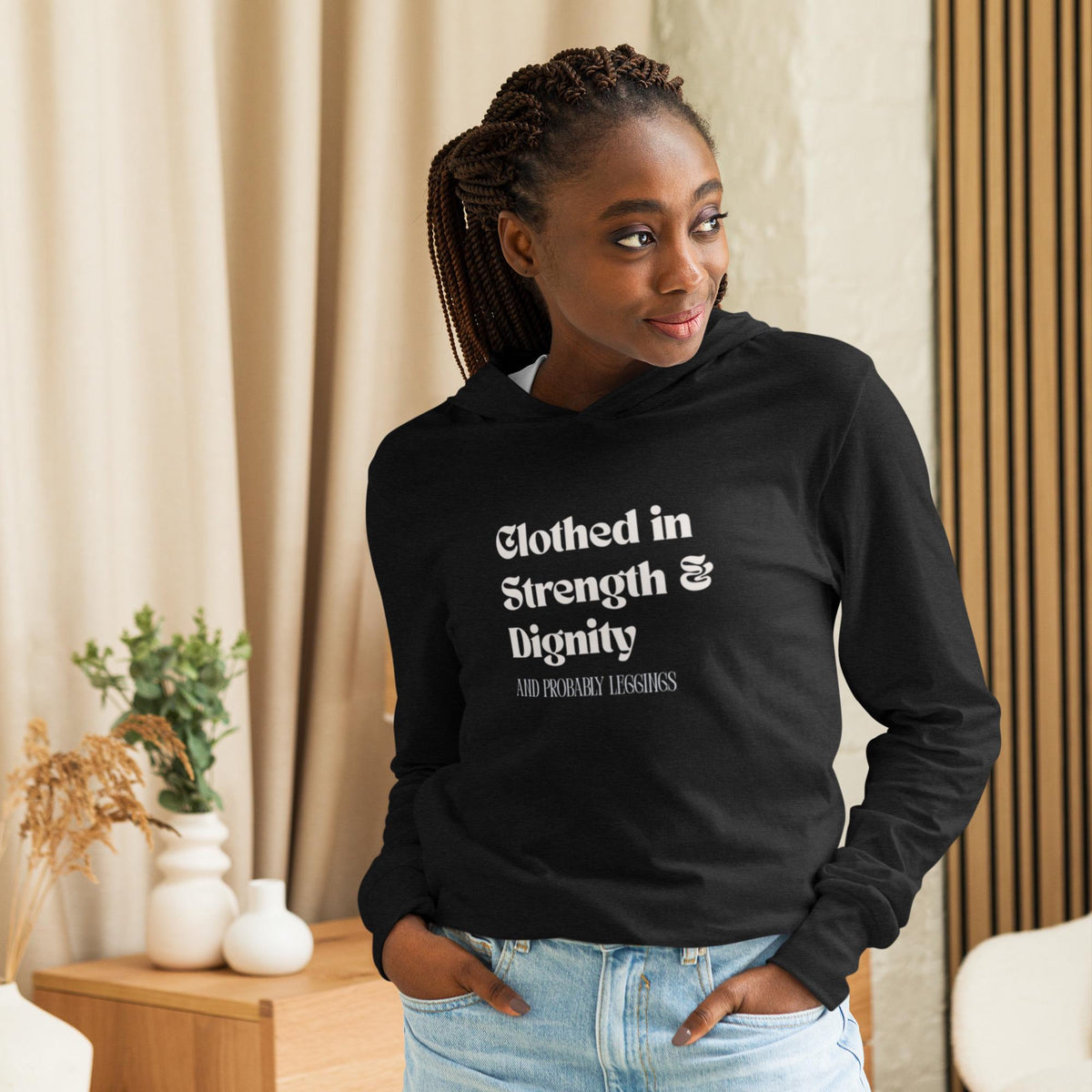 Proverbs 31:25 Christian Hoodie | Grace & Dignity, Faith-Based Athleisure
