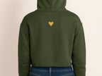 Ladies Cropped Hoodie 'Be A Kind Human' | Inspirational Fall Apparel | Cotton-Blend Sweater