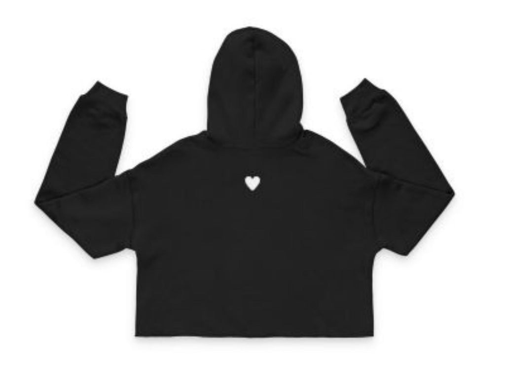 Ladies Cropped Hoodie 'Be A Kind Human' | Inspirational Fall Apparel | Cotton-Blend Sweater