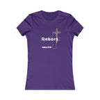 Women's Christian Tee: "Reborn" Cross Graphic Softstyle T-Shirt