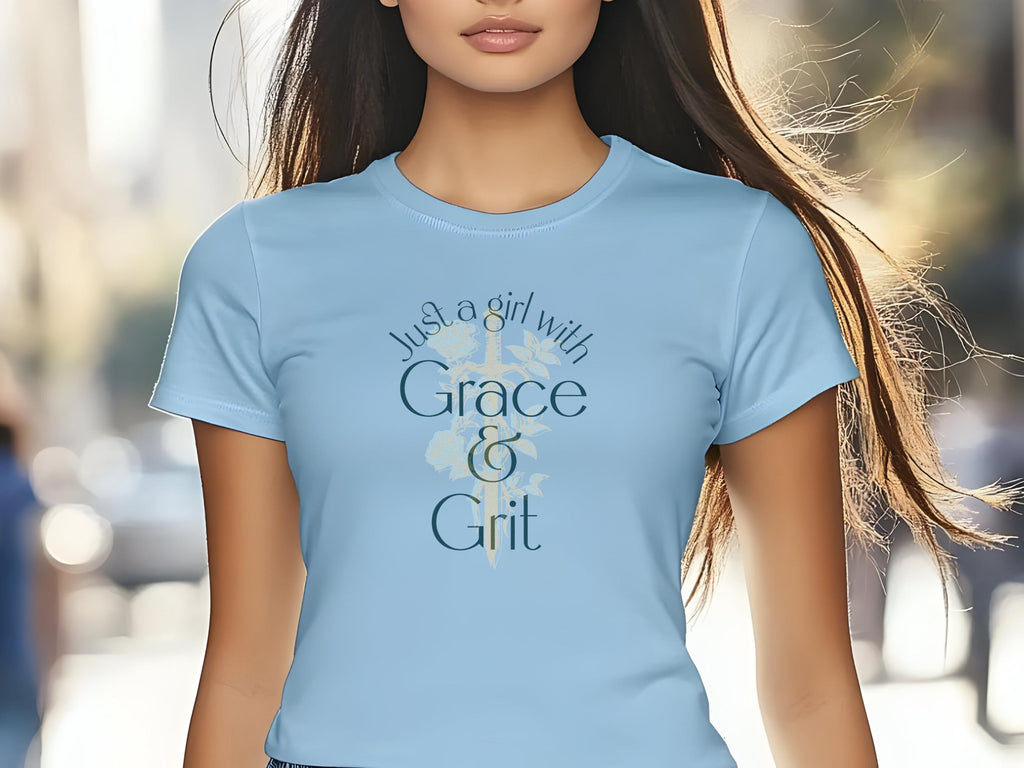 Grace & Grit Christian Tee: Soft Inspirational Shirt for Women