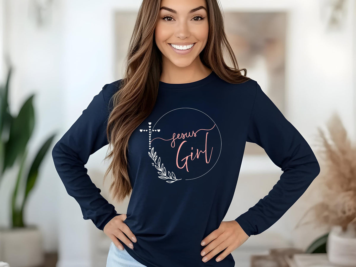 Jesus Girl Long Sleeve Tee | Breathable Cotton Faith Apparel