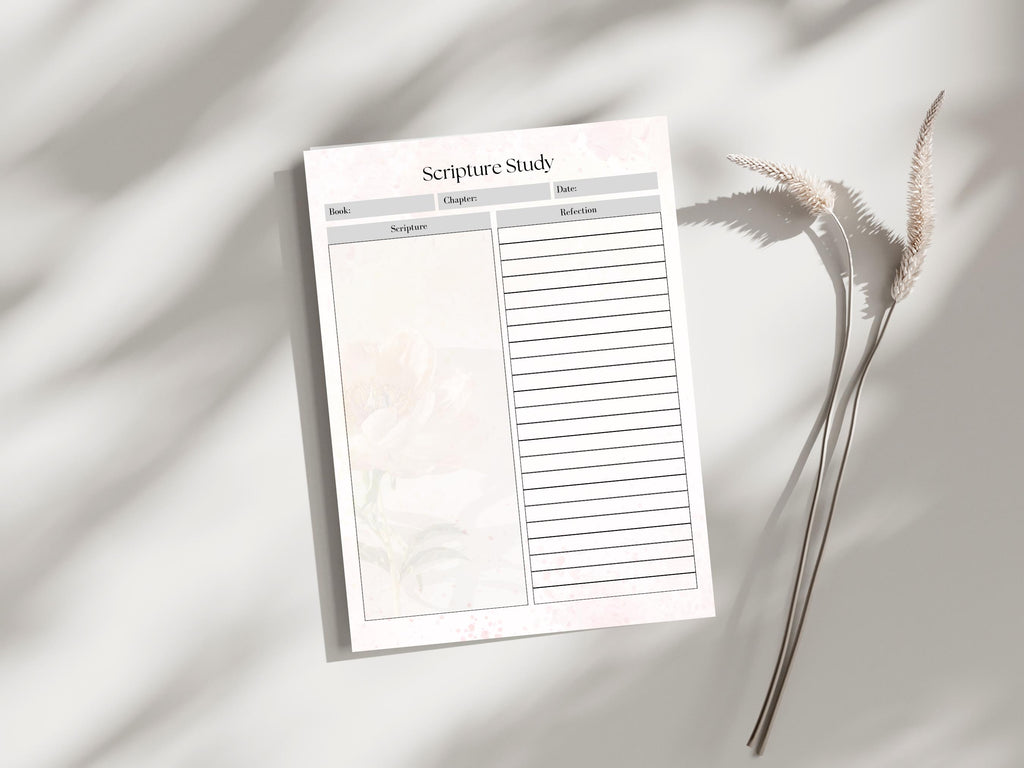 Christian Printable Prayer Journal, Instant Download, Home Management, Faith-Based Printable