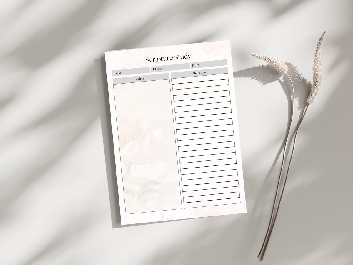 Christian Printable Prayer Journal, Instant Download, Home Management, Faith-Based Printable