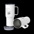 Embraced with Grace Christian Travel Mug | Lavender Floral Faith Tumbler