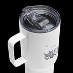 Embraced with Grace Christian Travel Mug | Lavender Floral Faith Tumbler