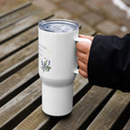 Embraced with Grace Christian Travel Mug | Lavender Floral Faith Tumbler