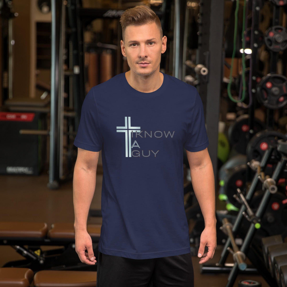 Christian Unisex Tee "I Know a Guy" | Cotton Jesus TShirt | Men & Women Relaxed Fit