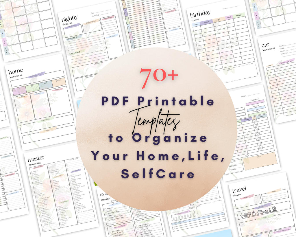 Floral Family Planner: Printable Mom Life Organizer (Digital Download)