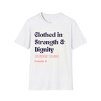 Proverbs 31 Women's T-Shirt - Clothed in Dignity - Softstyle Tee - Gifts