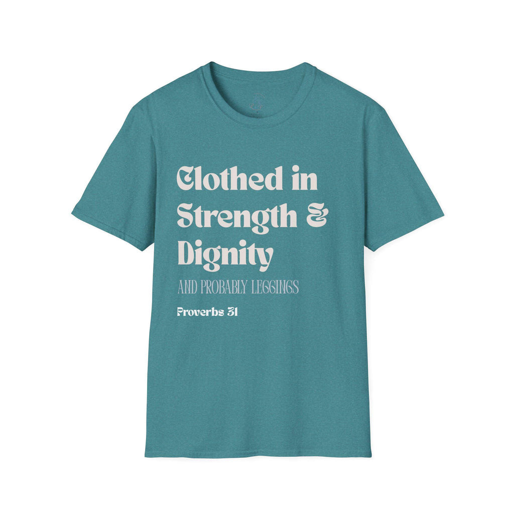 Proverbs 31 Women's T-Shirt - Clothed in Dignity - Softstyle Tee - Gifts