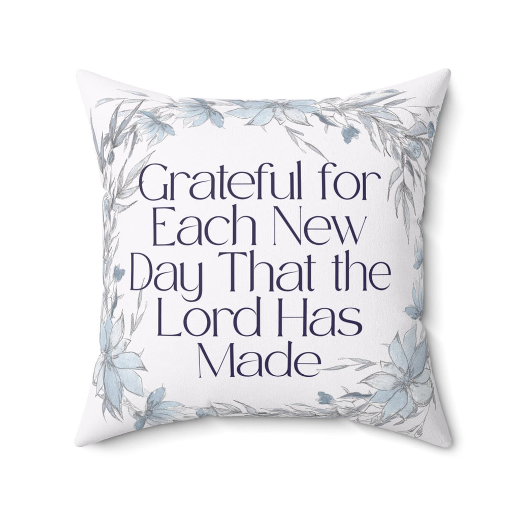 Christian Accent Pillow – Inspirational Psalm 118:34 | Throw Pillow | Farmhouse Grateful Blessed Home Decor