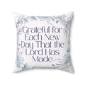 Christian Accent Pillow – Inspirational Psalm 118:34 | Throw Pillow | Farmhouse Grateful Blessed Home Decor