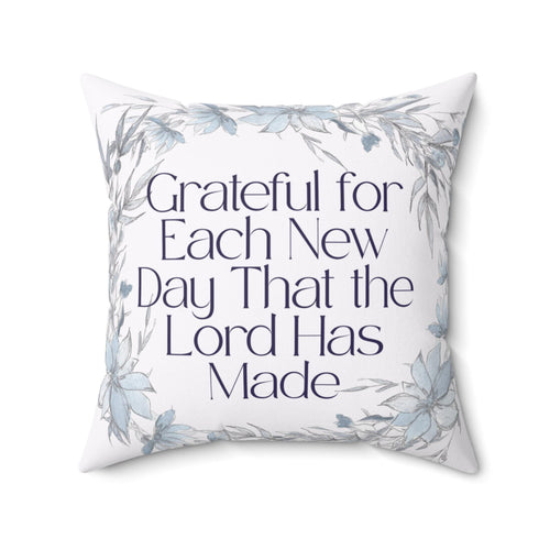 Christian Accent Pillow – Inspirational Psalm 118:34 | Throw Pillow | Farmhouse Grateful Blessed Home Decor