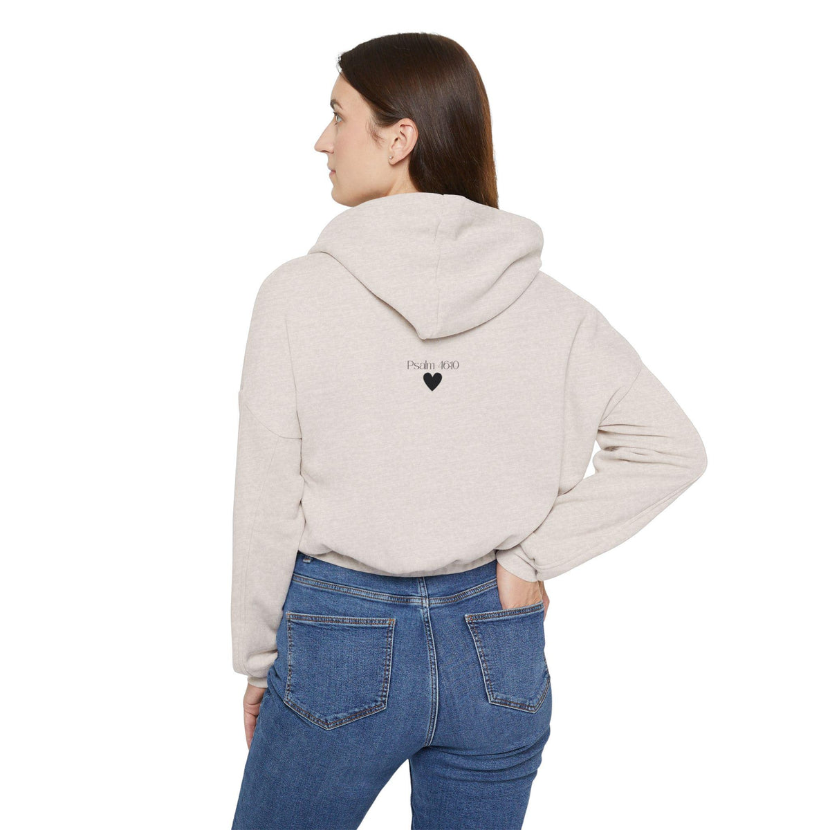 Cropped Christian Hoodie – "Be Still and Know" Bible Verse, Faith Apparel