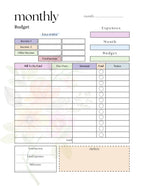 Floral Family Planner: Printable Mom Life Organizer (Digital Download)