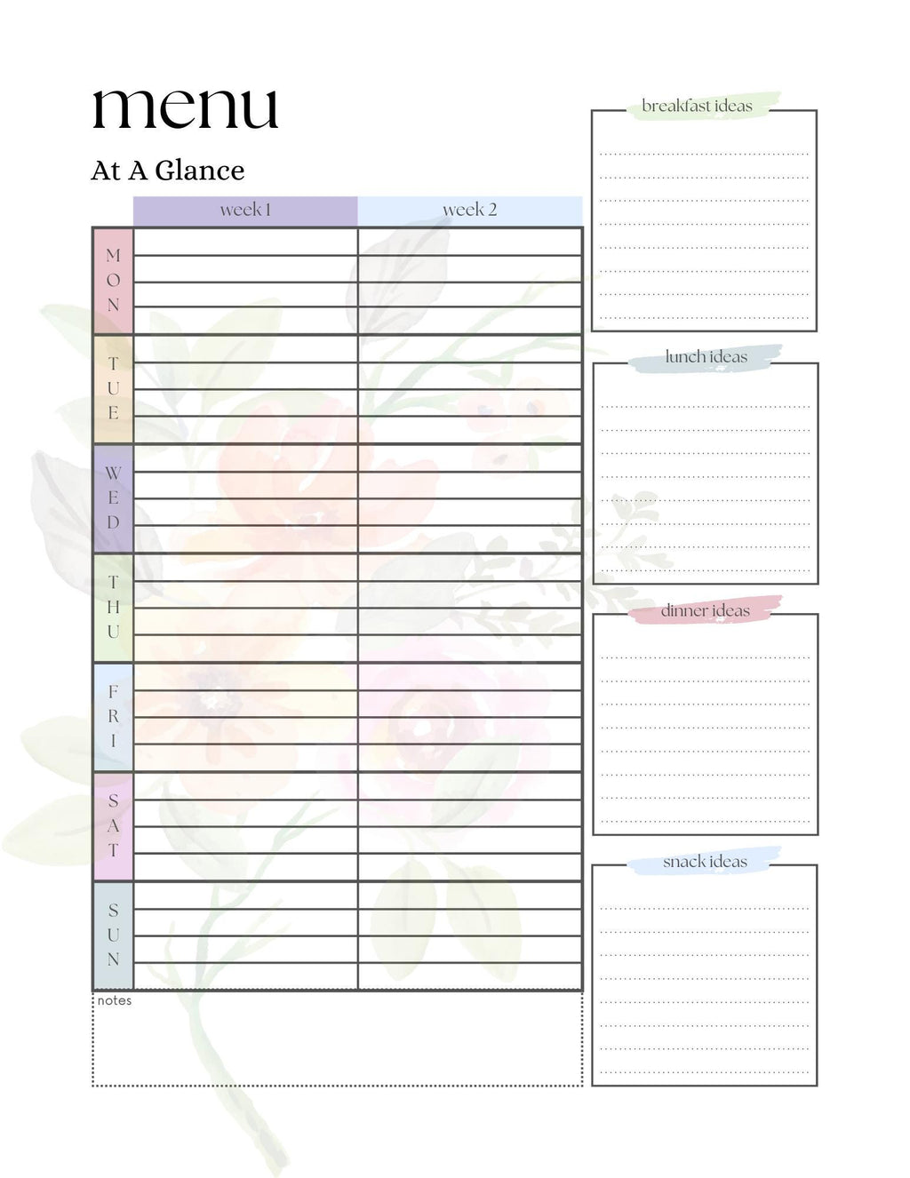 Floral Family Planner: Printable Mom Life Organizer (Digital Download)