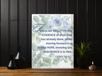 Eucalyptus Floral Canvas Wall Art: Inspirational Faith Quote