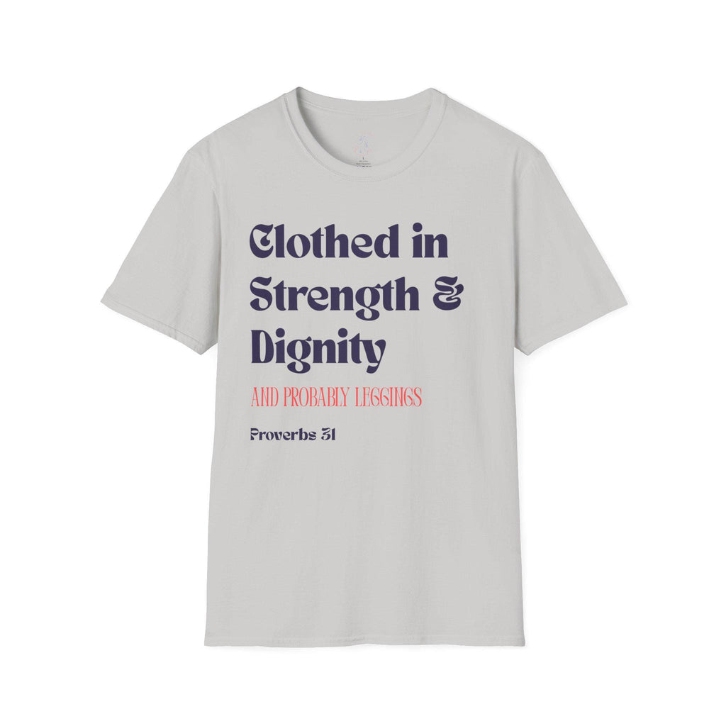 Proverbs 31 Women's T-Shirt - Clothed in Dignity - Softstyle Tee - Gifts