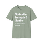 Proverbs 31 Women's T-Shirt - Clothed in Dignity - Softstyle Tee - Gifts