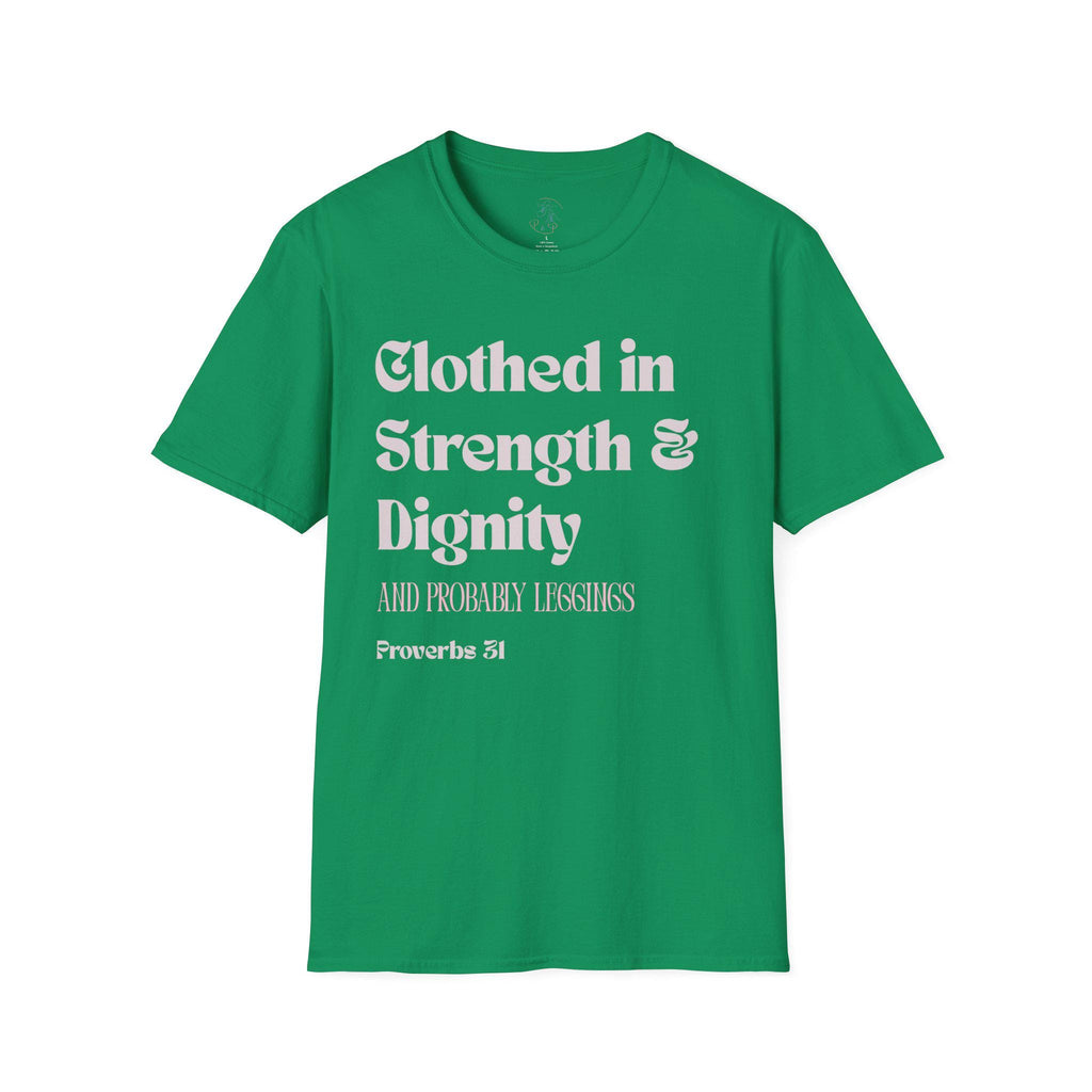 Proverbs 31 Women's T-Shirt - Clothed in Dignity - Softstyle Tee - Gifts