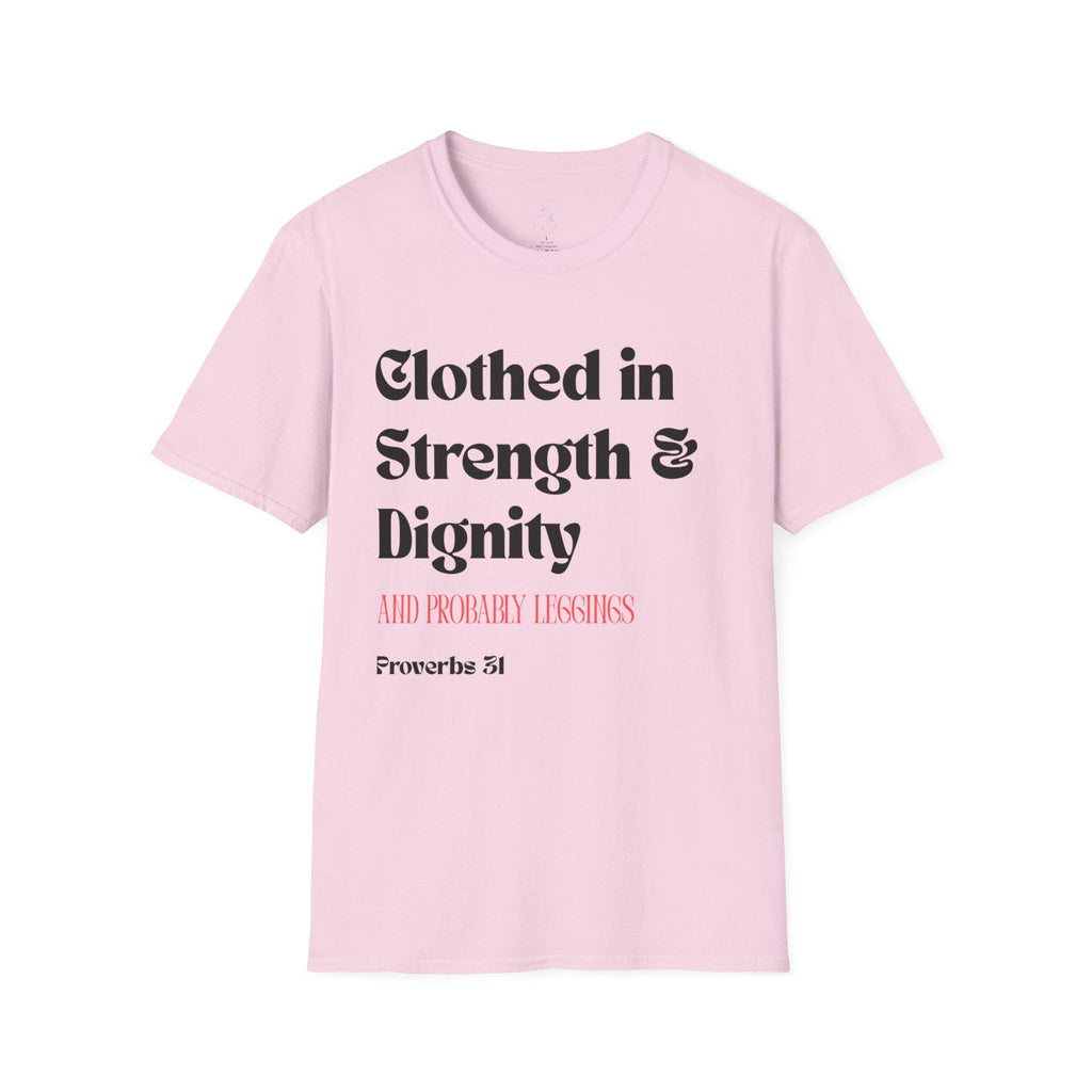 Proverbs 31 Women's T-Shirt - Clothed in Dignity - Softstyle Tee - Gifts