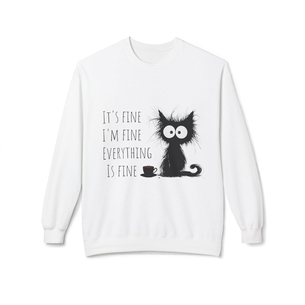 Cat-Themed Funny Sweatshirt for Her: Relaxed Cotton-Blend Fit