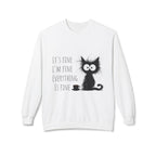 Cat-Themed Funny Sweatshirt for Her: Relaxed Cotton-Blend Fit