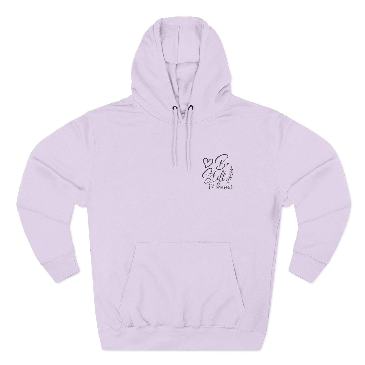 Embroidered 'Be Still and Know' Fleece Hoodie | Cozy Christian Scripture Apparel | Psalm 46:10