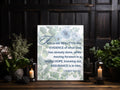 Eucalyptus Floral Canvas Wall Art: Inspirational Faith Quote