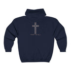 Unisex Christian 'I Know a Guy' Full-Zip Hoodie | Christ-Centered Cotton-Blend Sweater