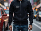 Unisex Christian 'I Know a Guy' Full-Zip Hoodie | Christ-Centered Cotton-Blend Sweater