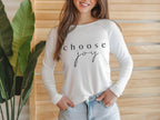 Choose Joy Christian Long Sleeve Tee: Inspirational Women's Faith Apparel