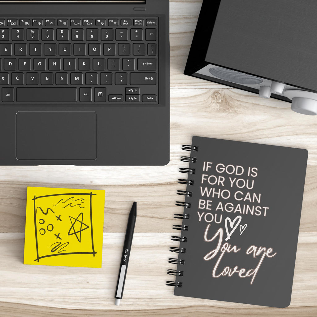 Christian Spiral Journal | 'If God is For You' Scripture Notebook