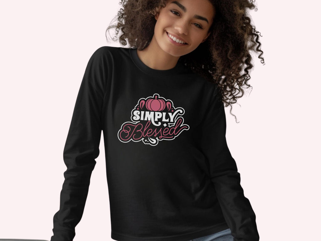 Simply Blessed Long Sleeve Shirt | Christian Autumn Tee
