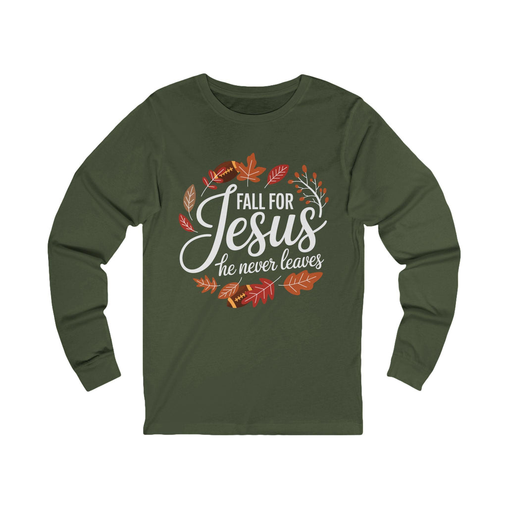 Christian Fall Long Sleeve Tee | Fall for Jesus | Autumn Apparel