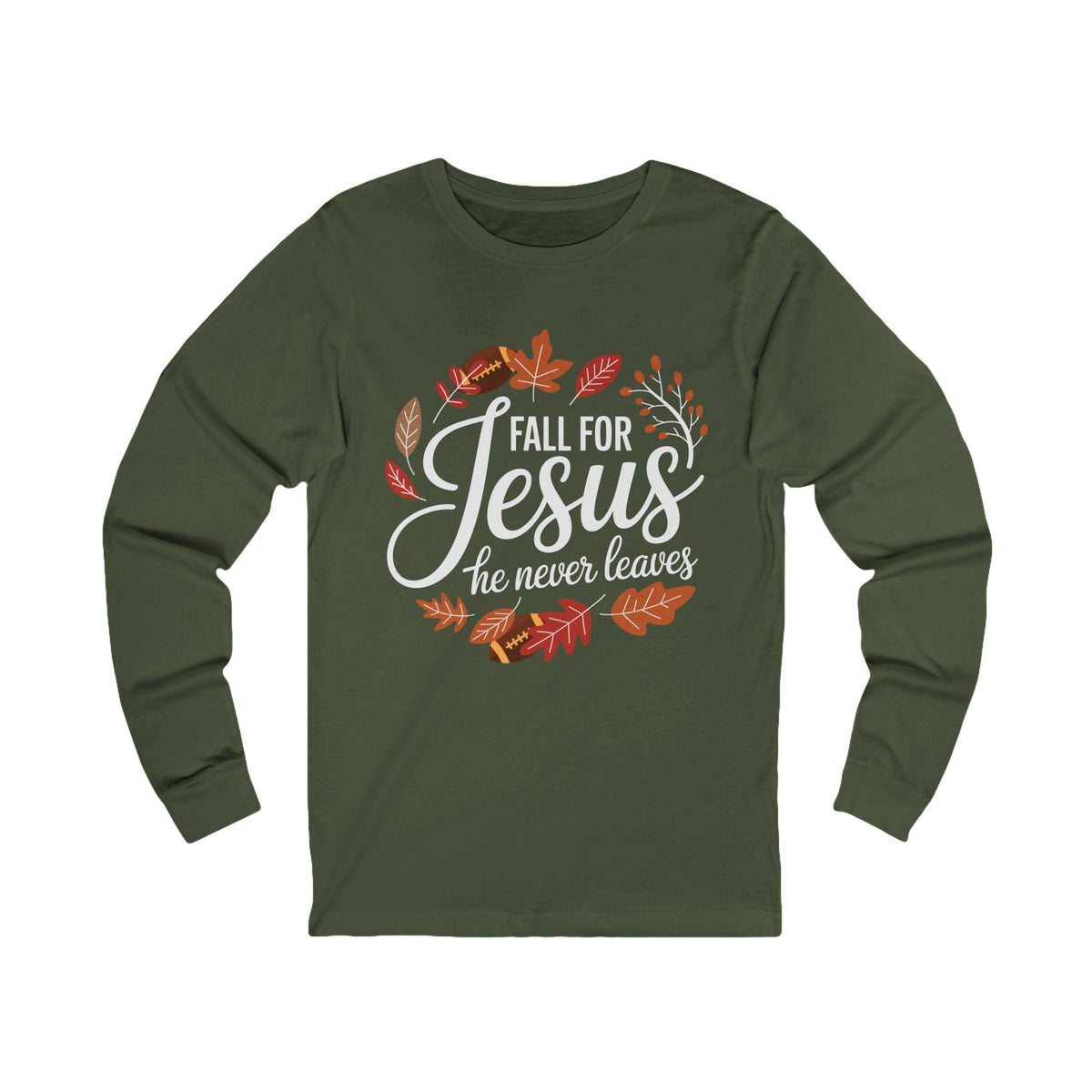 Christian Fall Long Sleeve Tee | Fall for Jesus | Autumn Apparel