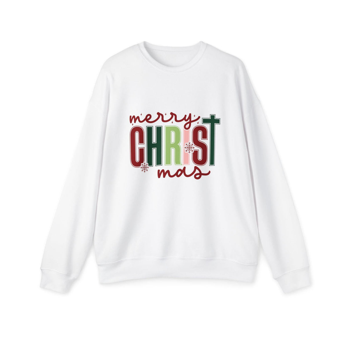 Merry CHRIST-mas Crewneck Sweater | Festive Christian Apparel