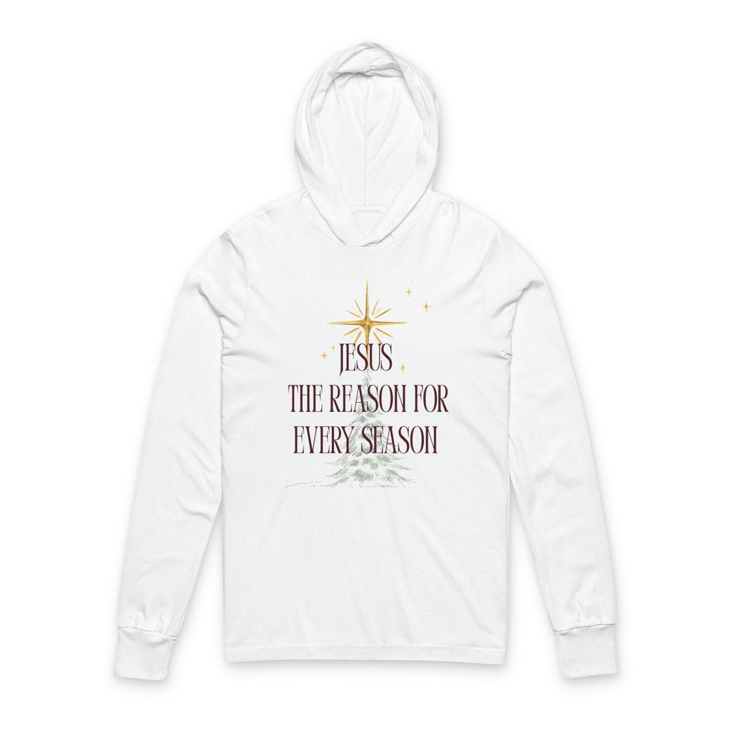 Jesus the Reason for Every Season - Hooded Light Weight Long Sleeve - Christian Apparel, Inspirational Outfit, [...]