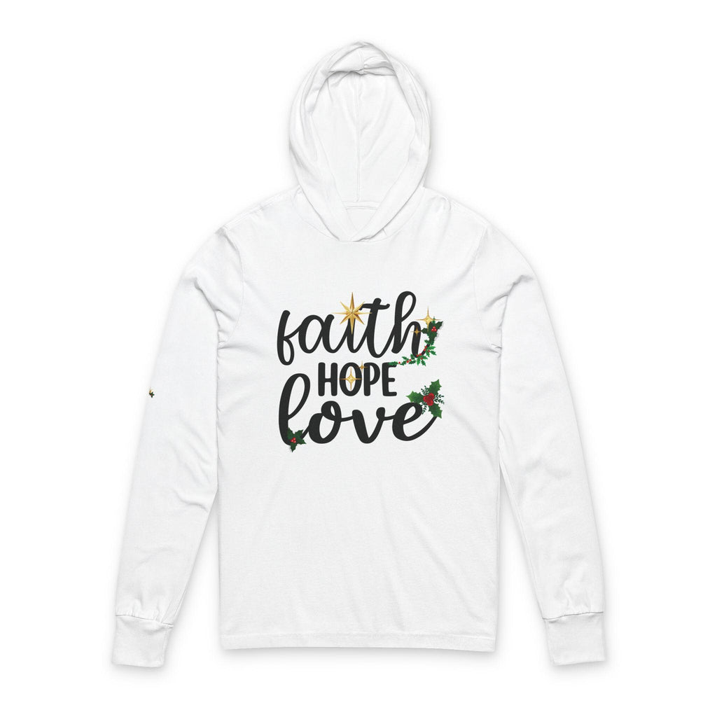 Faith Hope Love Christmas Hoodie | Christian Holiday Long Sleeve