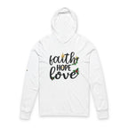 Faith Hope Love Christmas Hoodie | Christian Holiday Long Sleeve