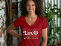 Christian Women's Tee | Love Like Jesus | Ladies V-Neck T-Shirt