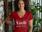 Christian Women's Tee | Love Like Jesus | Ladies V-Neck T-Shirt