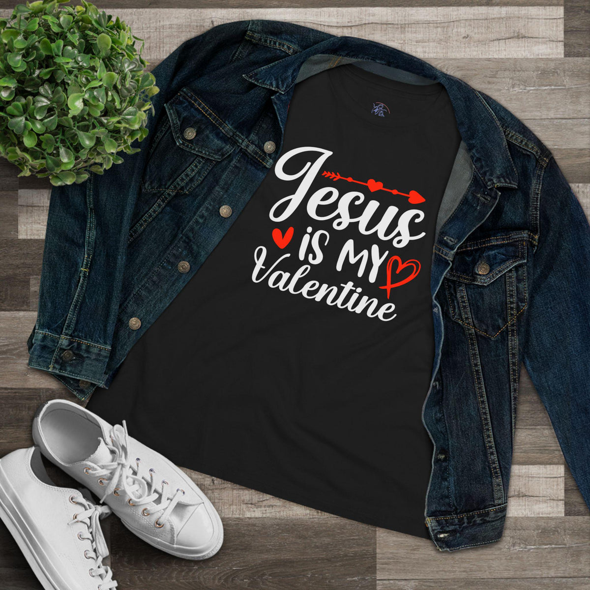 Jesus is My Valentine T-Shirt | Christian Heart Tee for Women | Gift for Her