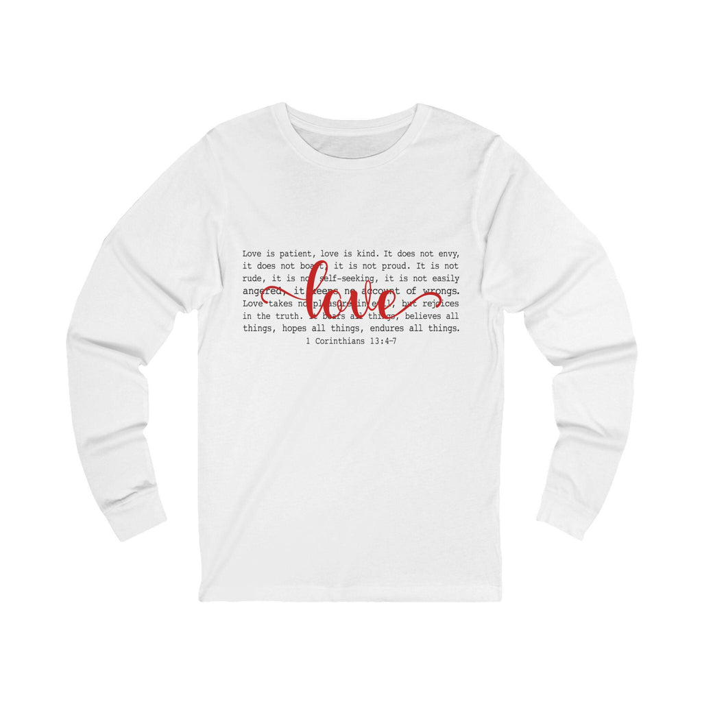 1 Corinthians 13 Love Verse Long Sleeve Tee | Christian Apparel, Faith Scripture
