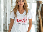 Christian Women's Tee | Love Like Jesus | Ladies V-Neck T-Shirt