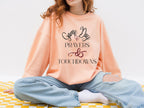 Christian Football Sweatshirt for Women | Game Day Prayers and Touchdowns Crewneck Faith Sweater