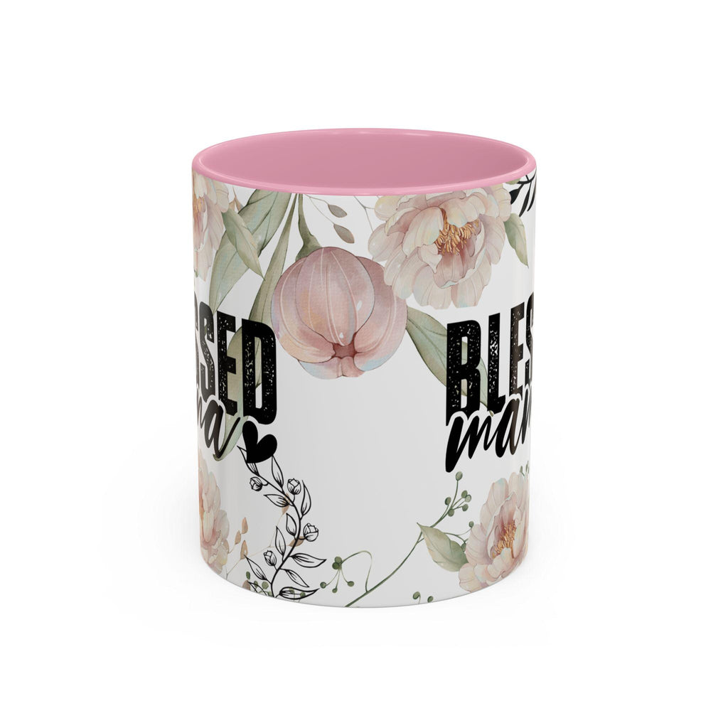 Christian Floral Ceramic Mug for Mom | Blessed Mama