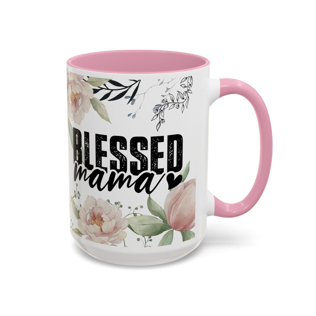 Christian Floral Ceramic Mug for Mom | Blessed Mama